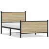 vidaXL metallist voodiraam ilma madratsita Sonoma tamm 100x200 cm