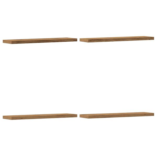 vidaXL seinariiulid 4 tk, k&auml;sit&ouml;&ouml;tamm, 40x10x1,5 cm, tehispuit