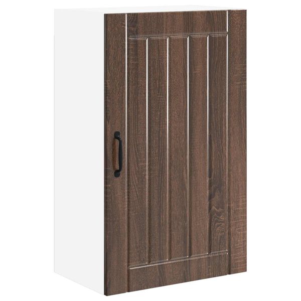 vidaXL K&ouml;&ouml;gikapp Lucca Pruun tamm 50 x 31 x 80 cm Tehispuit