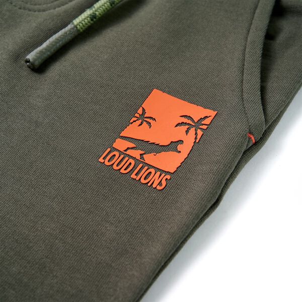 Laste l&uuml;hikesed p&uuml;ksid pingutusn&ouml;&ouml;riga, tume khaki, 140