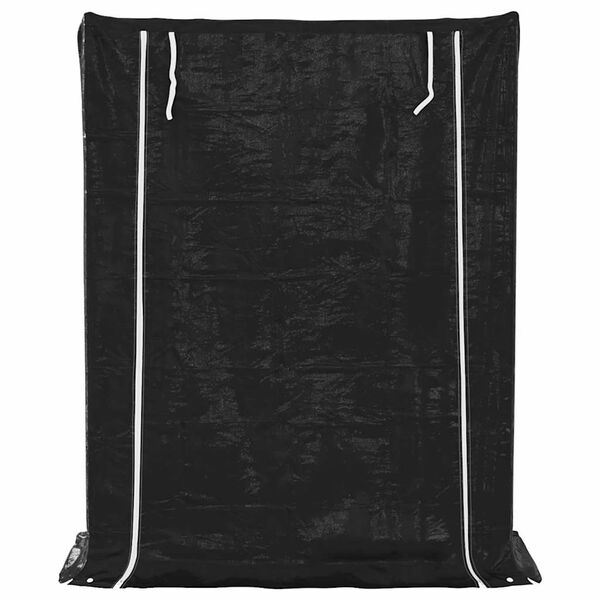 vidaxL k&uuml;ttepuude riiul vihmakattega, 150x60x200 cm, tsingitud teras