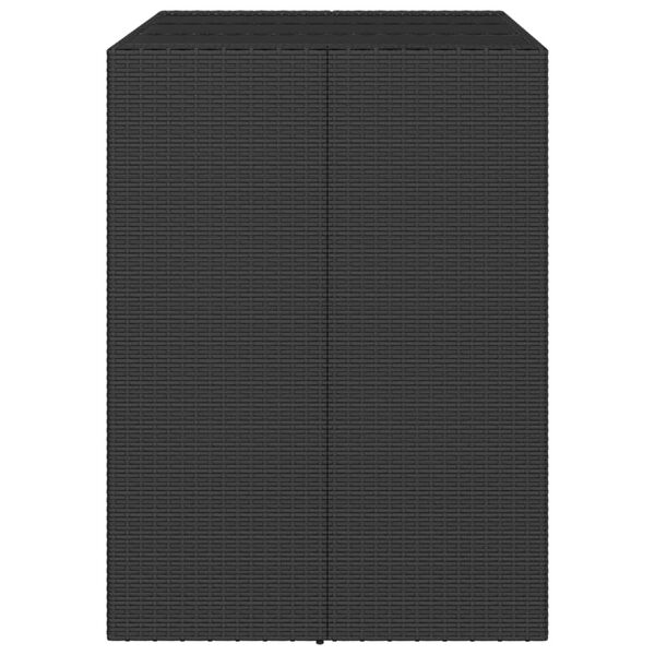 vidaXL baarilaud klaasplaadiga, must, 105 x 80 x 110 cm, pol&uuml;rotang