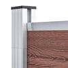 vidaXL WPC-aiakomplekt, 2 ruutu + 1 kaldus, 446 x 186 cm pruun