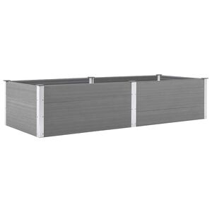 vidaXL aia taimelava 250 x 100 x 54 cm, puidu-plasti segu, hall