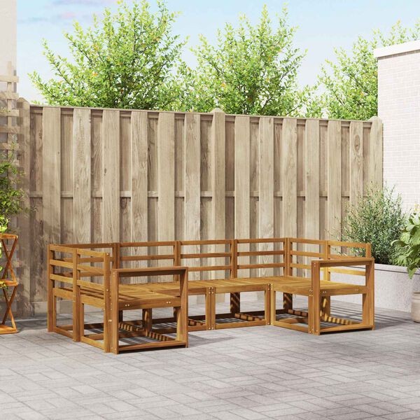 vidaXL V&auml;li diivanikomplekt 6 pcs Neutraalne Tugev akatsiapuu