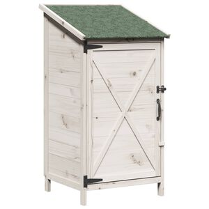 vidaXL Aiashed Valge 59,5 x 56 x 113,5 cm Tugev kuusepuit
