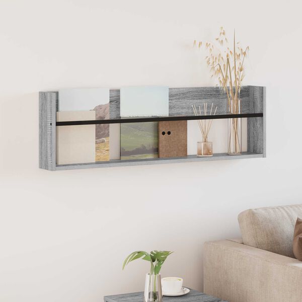 vidaXL Ajakirja riiul riiuliga Hall Sonoma 100 x 12 x 30 cm Tehispuit