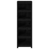 vidaXL raamatukapp, must, 50 x 35 x 154 cm, männipuit
