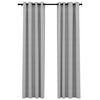 vidaXL linase v&auml;limusega pimendavad kardinad 2 tk hall 140x225 cm