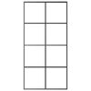 vidaXL liuguks, must, 102,5 x 205 cm, ESG-klaas ja alumiinium