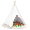 vidaXL Teepee telk Valge 120 x 120 x 150 cm Kangas ja Plastik