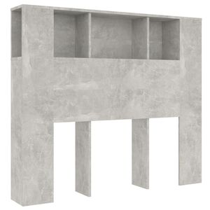 vidaXL voodipeatsi kapp, betoonhall, 120 x 18,5 x 102,5 cm