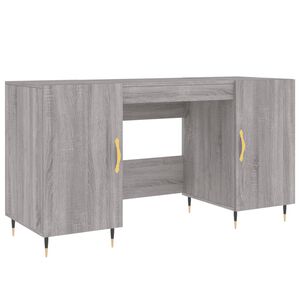 vidaXL kirjutuslaud, hall Sonoma tamm, 140 x 50 x 75 cm, tehispuit