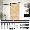 vidaXL Libisev uks Naturaalne ja must 80 x 210 cm Toekas m&auml;nnipuit