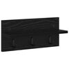 vidaXL Seinale kinnitatav riidepuu Must tamm 40 x 10,5 x 18 cm