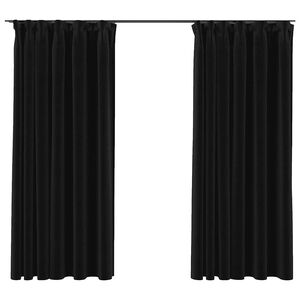 vidaXL pimendavad kardinad konksudega, 2 tk antratsiit 140 x 175 cm