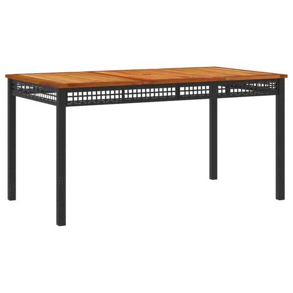 vidaXL 5-osaline aiam&ouml;&ouml;bli komplekt patjadega, must, pol&uuml;rotang