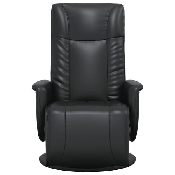 vidaXL tugitool jalatoega, must, kunstnahk