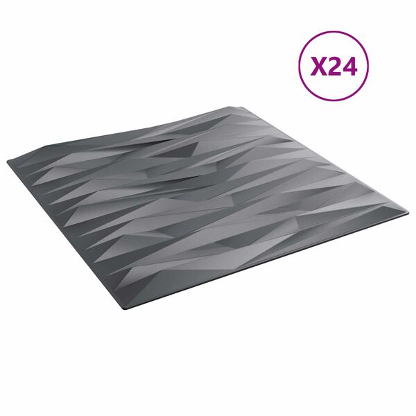 vidaXL Seinapaneelid 24 pcs Kivihall 50 x 50 cm XPS Vaht