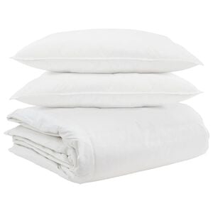 vidaXL Teki komplekt padjaga 3 pcs Valge Down Feather