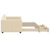 vidaXL diivanvoodi väljatõmmatava osaga, kreemjas, 80x200 cm, kangas