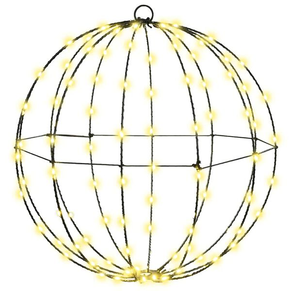 vidaXL Pall koos 192 LED-iga 2 pcs Soe valge 40 x 40 x 43,5 cm Metall