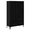 vidaXL K&otilde;rgushein Must tamm 70 x 31 x 115 cm Tehispuit