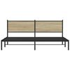 vidaXL metallist voodiraam ilma madratsita Sonoma tamm 193x203 cm