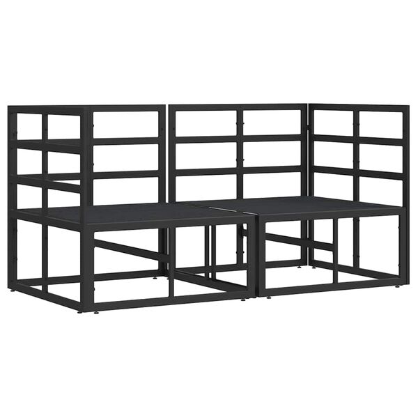 vidaXL Välik Mööbel padjaga padjaga Must Alumiinium