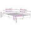 vidaXL Voodi raam Must tamm 203 x 123 x 25 cm Tehispuit