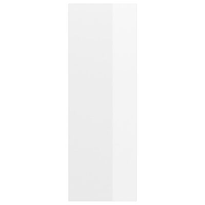 vidaXL seina telerikapp, kõrgläikega valge 37x37x107 cm puitlaastplaat
