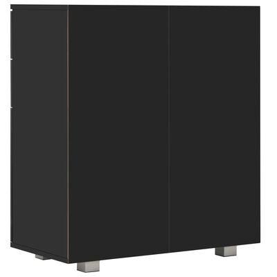 vidaXL puhvetkapp kõrgläikega must, 71x35x80 cm, puitlaastplaat