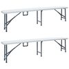 vidaXL kokkupandavad aiapingid, 2 tk, 180 cm, HDPE, valge