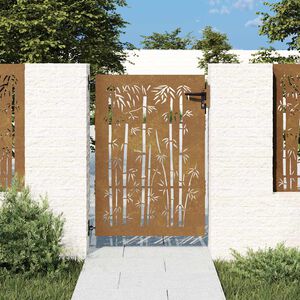 vidaXL aiav&auml;rav 85 x 125 cm corten terasest bambusdisainiga