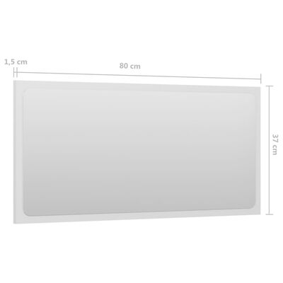 vidaXL vannitoa peeglikapp valge 80x1,5x37 cm puitlaastplaat
