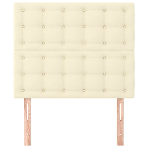 vidaXL peatsikate kreemjasvalge 90 x 5 x 118/128 cm kunstnahast