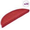 vidaXL trepimatid 20 tk 56 x 17 x 3 cm punased poolringikujulised