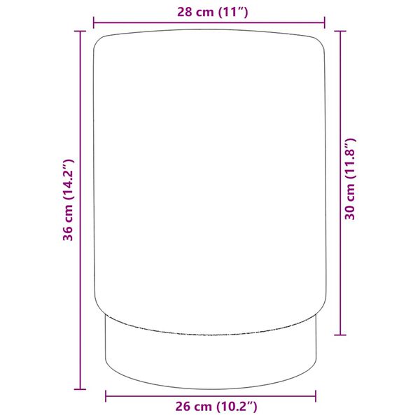 vidaXL tumba, pruun ja kuldne, samet 28 x 36 cm