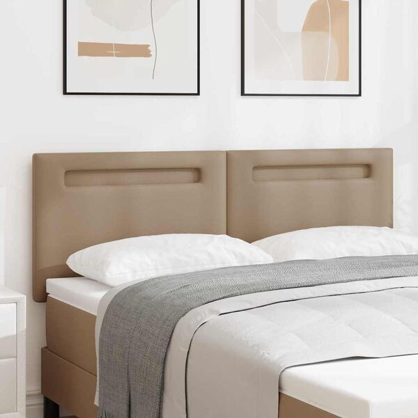 vidaXL LED peatoed Cappuccino 160 cm Kunstnahk