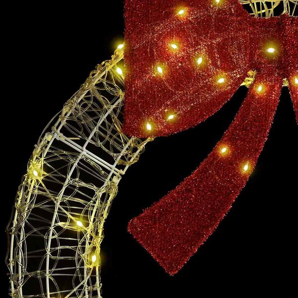 vidaXL Küünlapärg koos 60 LED-iga Soe valge 75 cm Akrüül