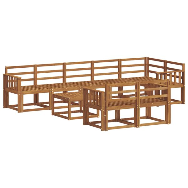 vidaXL V&auml;li diivanikomplekt 9 pcs Neutraalne Tugev akatsiapuu