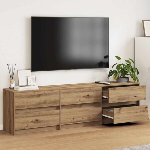 vidaXL TV &Uuml;ksused 2 pcs K&auml;sit&ouml;&ouml;puu 180 x 34 x 50 cm Tehispuit
