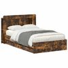 vidaXL Voodiraam ladustamisega Suitsutatud tamm 120 x 190 cm Tehispuit