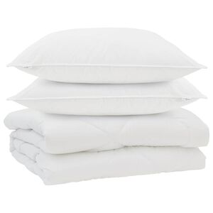 vidaXL Suletekk padjaga 3 pcs Valge Mikrofiiber