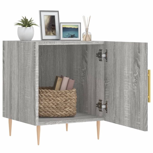 vidaXL &ouml;&ouml;kapid 2 tk, hall Sonoma tamm, 40 x 40 x 50 cm, tehispuit