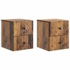 vidaXL Seinale kinnitatav &ouml;&ouml;tis 2 tk Vana puit 33 x 34,5 x 40 cm