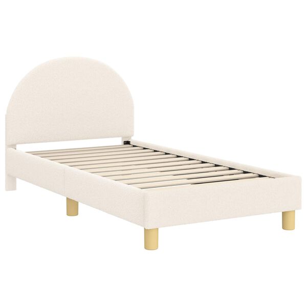 vidaXL Laste voodiraam peatoega peaga cream 80 x 160 cm Lammaste riie
