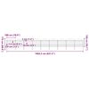 vidaXL aed teravatipuline, teras, (1,5&ndash;1,75) x 15,3 m, must