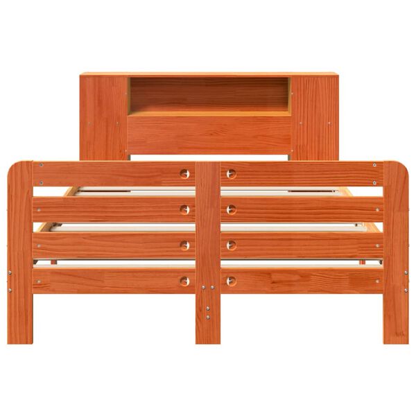 vidaXL voodiraam ilma madratsita, vahapruun, 160 x 200 cm, männipuit