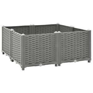 vidaXL taimekast 80 x 80 x 38 cm, pol&uuml;prop&uuml;leen